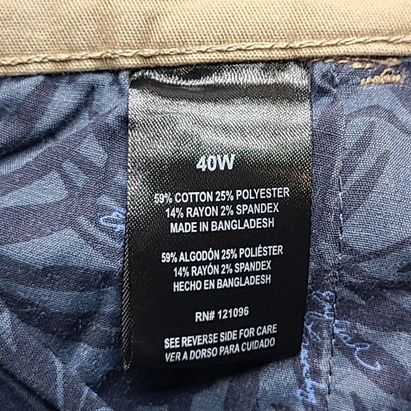 English Laundry Shorts Mens 40 Khaki Tan Flat Front 9 Inch Inseam Stretch Casual - Picture 6 of 9